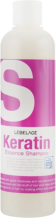 Шампунь для волосся з кератином - Lebelage Keratin Essence Shampoo, 300 мл - фото N1