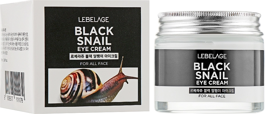 Улиточный восстанавливающий крем для кожи вокруг глаз - Lebelage Black Snail Eye Cream, 70 мл - фото N2