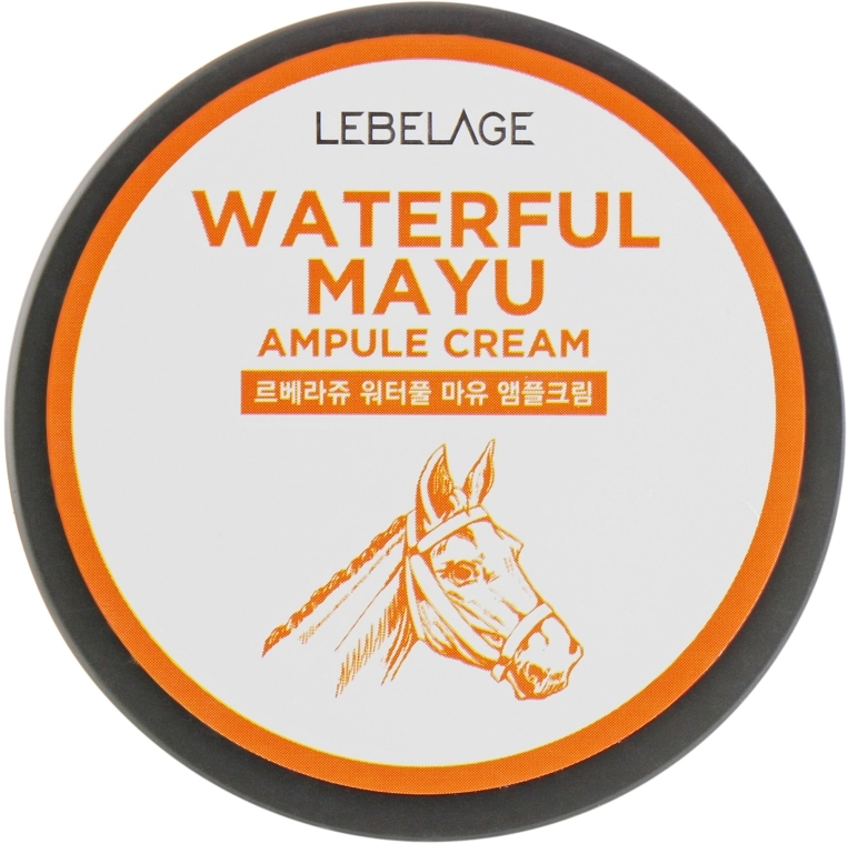 Крем для лица с экстрактом лошадиного масла - Lebelage Waterful Mayu Ampule Cream, 70 мл - фото N2