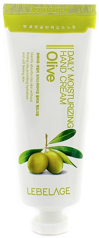Крем для рук з екстрактом оливи - Lebelage Daily Moisturizing Olive Hand Cream, 100 мл - фото N1