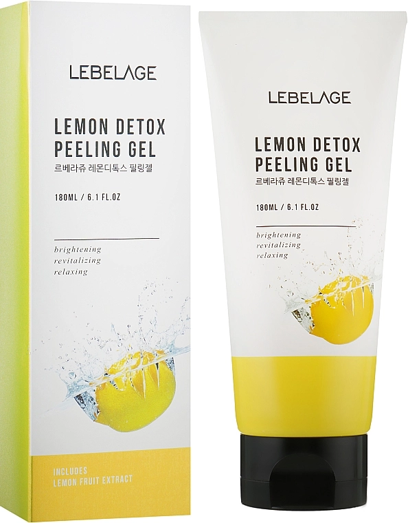 Пилинг-гель для лица - Lebelage Lemon Detox Peeling Gel, 180 мл - фото N1