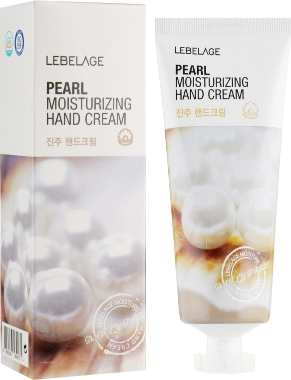 Освітлювальний крем для рук - Lebelage Pearl Moisturizing Hand Cream, 100 мл - фото N1