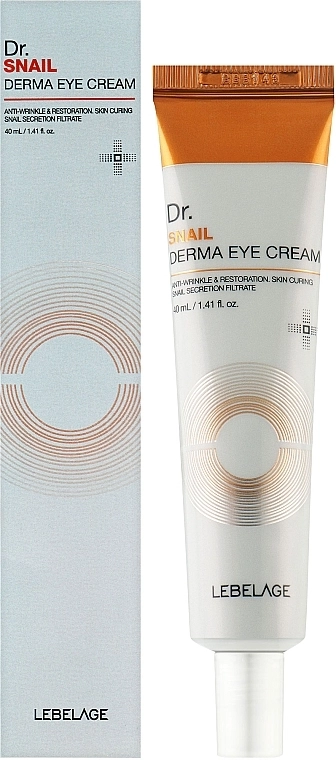 Крем для очей з муцином равлики - Lebelage Dr. Snail Derma Eye Cream, 40 мл - фото N2