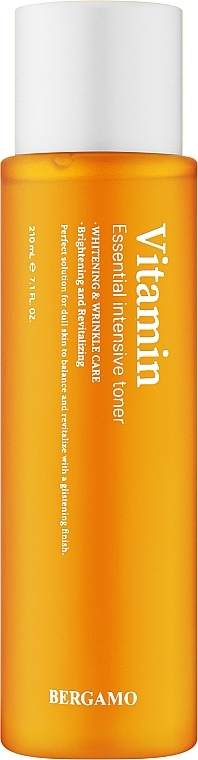 Тонер для обличчя з вітамінами - Bergamo Vitamin Essential Intensive Skin Toner, 210 мл - фото N1