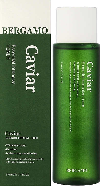 Антивозрастной тонер с экстрактом икры - Bergamo Caviar Essential Intensive Skin Toner, 210 мл - фото N2