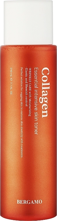 Тонер для лица с коллагеном - Bergamo Collagen Essential Intensive Skin Toner, 210 мл - фото N1