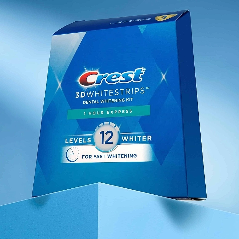 Відбілюючі смужки для зубів - Crest 3D White Whitestrips Kit - Radiant Express, 14 шт - фото N2