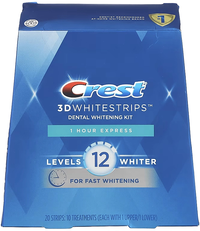 Відбілюючі смужки для зубів - Crest 3D White Whitestrips Kit - Radiant Express, 14 шт - фото N1