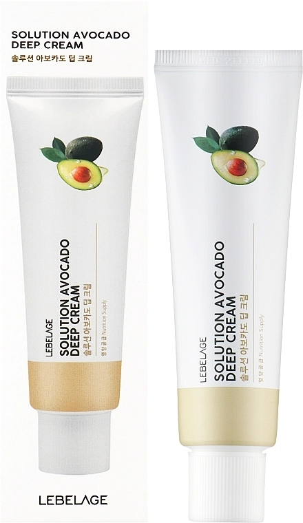 Крем для лица с авокадо - Lebelage Solution Avocado Deep Cream, 50 мл - фото N2