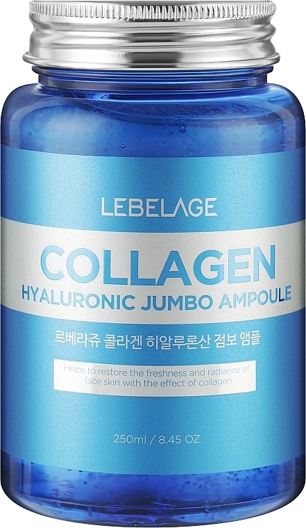 Сыворотка для лица с коллагеном, увлажняющая - Lebelage Collagen Hyaluronic Jumbo Ampoule, 250 мл - фото N1