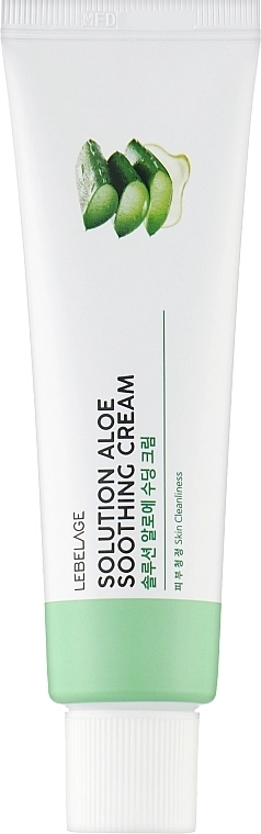 Заспокійливий крем для обличчя з екстрактом алое та пептидами - Lebelage Solution Aloe Soothing Cream, 50 мл - фото N1