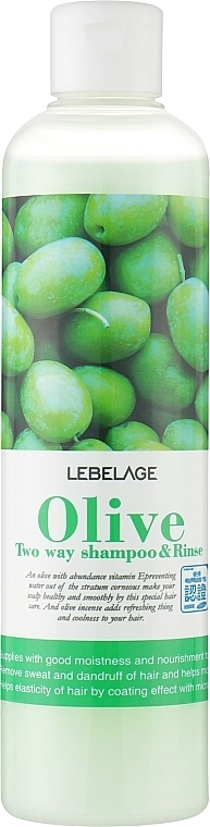 Шампунь-бальзам 2 в 1 с оливковым маслом - Lebelage Olive Two Way Shampoo, 300 мл - фото N1