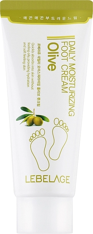 Крем для ніг з екстрактом оливи - Lebelage Daily Moisturising Oilve Foot Cream, 100 мл - фото N1