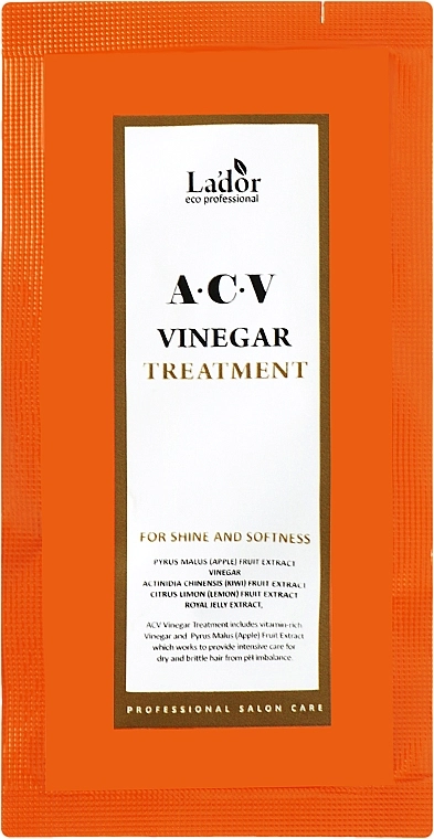 Маска для волосся з яблучним оцтом - La'dor ACV Vinegar Treatment, 10 мл - фото N1