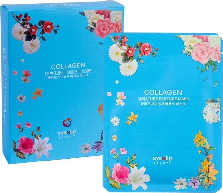 Зволожувальна тканинна маска для обличчя Moisture Essence Mask Collagen з колагеном, 25 мл - Eyenlip Moisture Essence Mask Collagen, 25 мл, 10 шт - фото N3