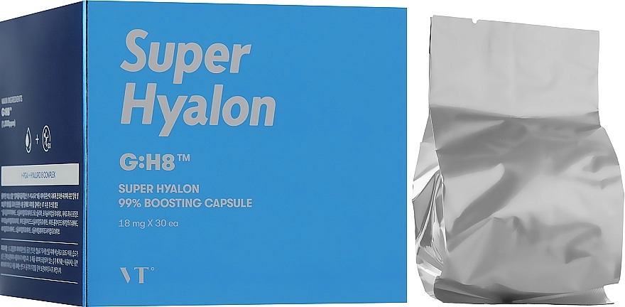 Интенсивно увлажняющие гиалуроновые крем-капсулы для лица - VT Cosmetics Super Hyalon 99% Boosting Capsule, 30 шт - фото N2
