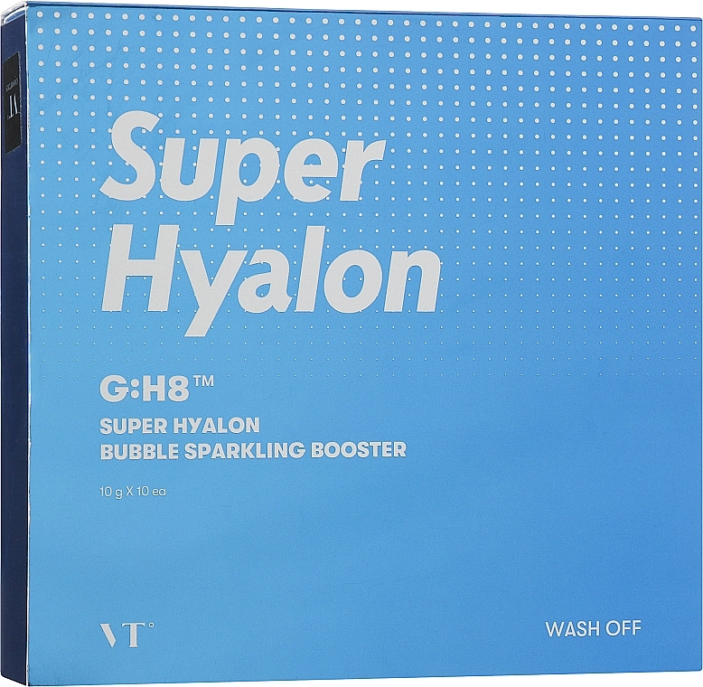 Бульбашкова маска-пінка для обличчя - VT Cosmetics Super Hyalon Bubble Sparkling Booster, 10 г, 10 шт - фото N1