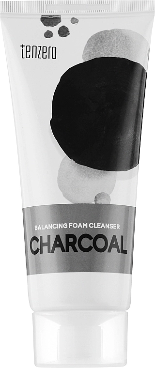 Балансуюча пінка для вмивання з деревним вугіллям - Tenzero Balancing Foam Cleanser Charcoal, 100 мл - фото N1