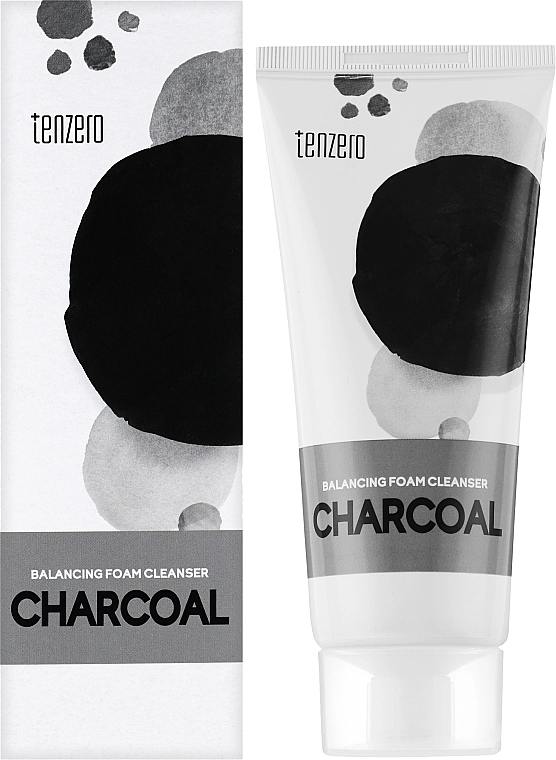 Балансуюча пінка для вмивання з деревним вугіллям - Tenzero Balancing Foam Cleanser Charcoal, 100 мл - фото N2