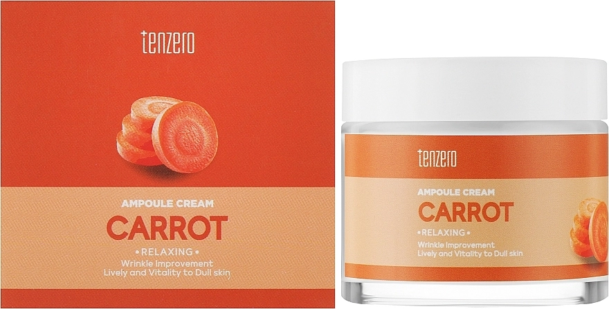 Ампульний крем для обличчя з морквою - Tenzero Relaxing Carrot Ampoule Cream, 70 г - фото N2
