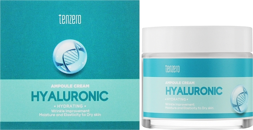 Ампульний крем для обличчя з гіалуроновою кислотою - Tenzero Hydrating Hyaluronic Acid Ampoule Cream, 70 г - фото N2