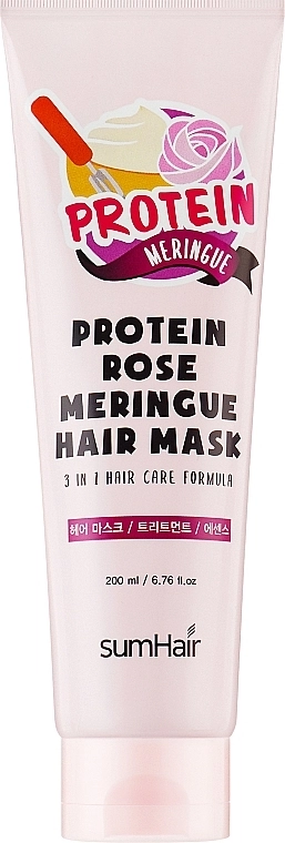 Маска для волосся з протеїнами - SumHair Rose Meringue Hair Mask, 200 мл - фото N1