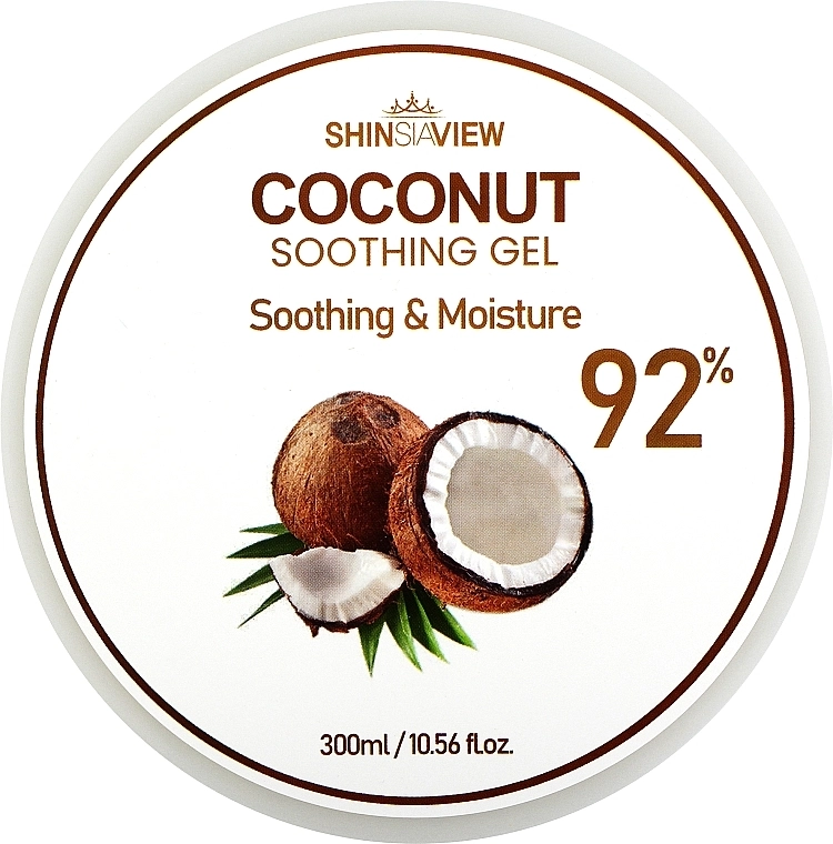 Зволожуючий гель для шкіри з екстрактом кокосу - Shinsiaview Coconut Soothing Gel 92%, 300 мл - фото N1