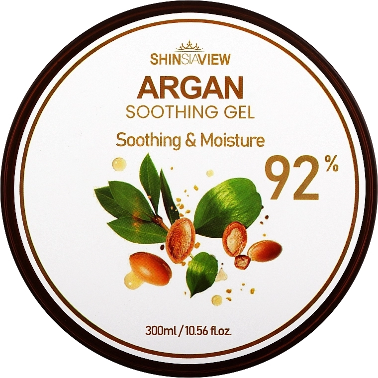 Зволожуючий гель для шкіри з екстрактом аргани - Shinsiaview Argan Soothing Gel 92%, 300 мл - фото N1