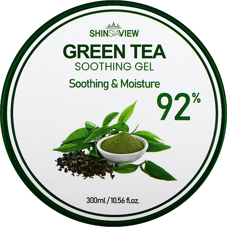 Зволожуючий гель для шкіри із зеленим чаєм - Shinsiaview Green Tea Soothing Gel 92%, 300 мл - фото N1