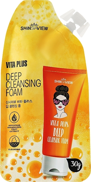 Глубоко очищающая пенка для умывания - Shinsiaview Vita Plus Deep Cleansing Foam, 30 г - фото N1