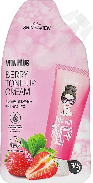 Відбілюючий крем для обличчя - Shinsiaview Vita Plus Berry Tone-Up Cream, 30 г - фото N1
