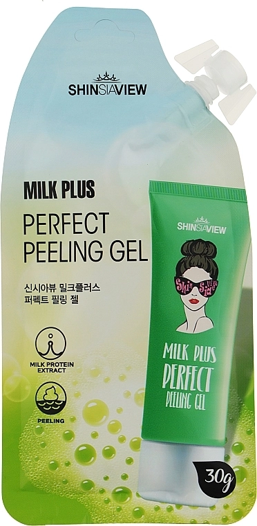 Пилинг-гель для лица с молочными протеинами - Shinsiaview Milk Plus Perfect Peeling Gel, 30 г - фото N1