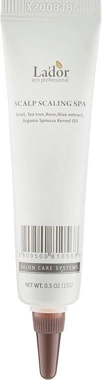 Глибокоочищаюча сироватка-пілінг для сухої шкіри голови схильної до лупи - La'dor Scalp Scaling Spa Hair Ampoule, 20х15 мл - фото N3