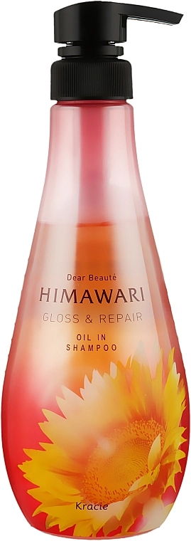 Шампунь для волосся, відновлювальний - Kanebo Dear Beaute Himawari Gloss & Repai - Kracie Dear Beaute Himawari Gloss & Repair Oil In Shampoo, 500 мл - фото N1