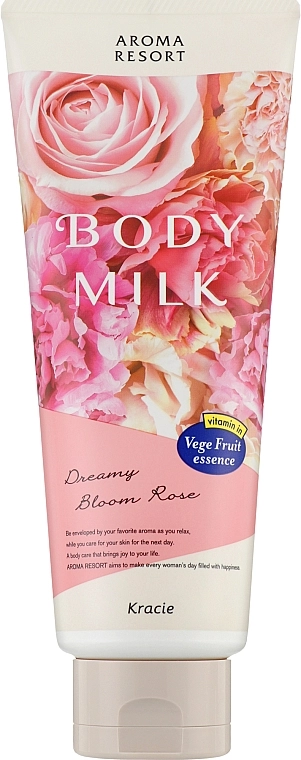 Молочко для тіла "Аромат троянди" - Kracie Aroma Resort Body Milk, 200 мл - фото N1
