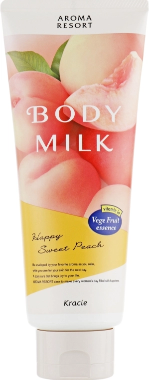 Молочко для тела "Аромат персика" - Kracie Aroma Resort Body Milk, 200 мл - фото N1