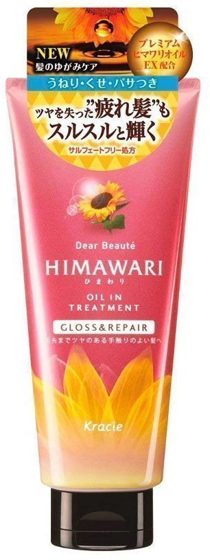 Маска для восстановления гладкости поврежденных волос - Kracie Dear Beaute Himawari Gloss & Repair Oil In Treatment, 200 г - фото N1