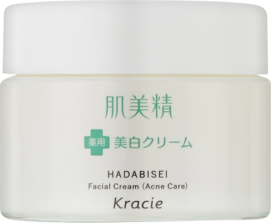 Крем для обличчя проти акне з Колагеном та Екстрактами трав - Kracie Hadabisei Acne Care Facial Cream, 50 г - фото N1