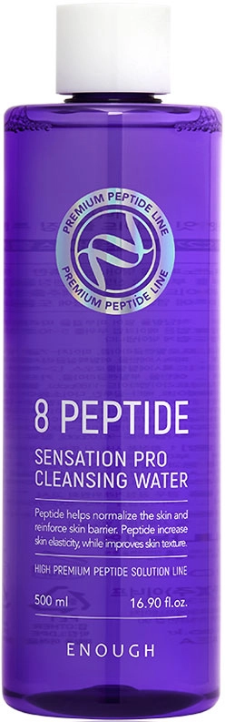 Очищающая вода с пептидами - Enough 8 Peptide Sensation Pro Cleansing Water, 500 мл - фото N1