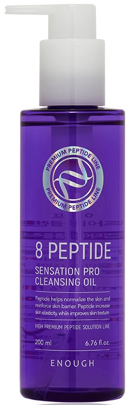 Гидрофильное масло с пептидами - Enough 8 Peptide Sensation Pro Cleansing Oil, 200 мл - фото N1