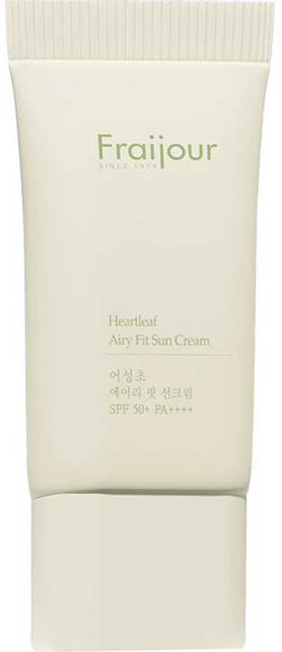 Сонцезахисний крем проти акне з екстрактом хауттюйнії - Fraijour Heartleaf Airy Fit Sun Cream SPF 50+ РА++++, 50 мл - фото N1