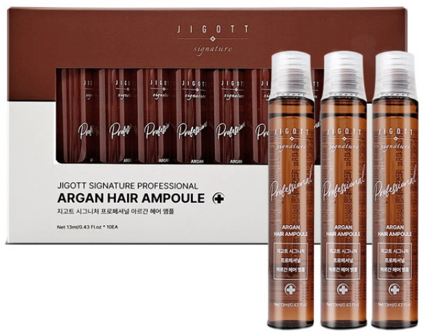 Ампула для волос c аргановым маслом - Jigott Signature Professional Argan Hair Ampoule, 13 мл, 1 шт - фото N1