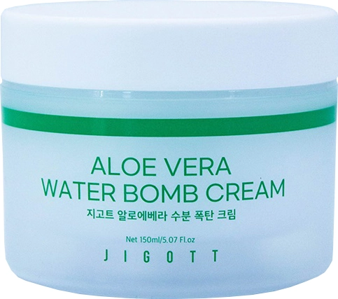 Успокаивающий крем с экстрактом алоэ - Aloe Water Blue Cream - Jigott Aloe Vera Water Bomb Cream, 150 мл - фото N1