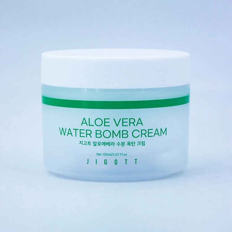 Заспокійливий крем з екстрактом алое - Aloe Water Blue Cream - Jigott Aloe Vera Water Bomb Cream, 150 мл - фото N2