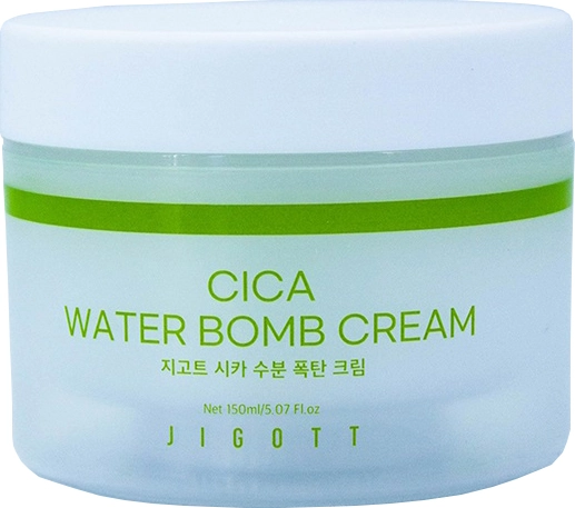 Увлажняющий крем для лица с экстрактом центеллы - Jigott Cica Water Bomb Cream, 150 мл, 150 мл - фото N1