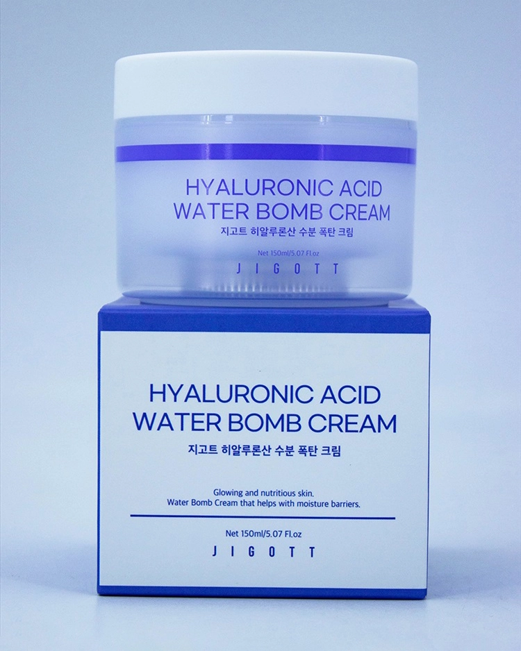 Увлажняющий крем для лица с гиалуроновой кислотой - Jigott Hyaluronic Acid Water Bomb Cream, 150 мл - фото N5