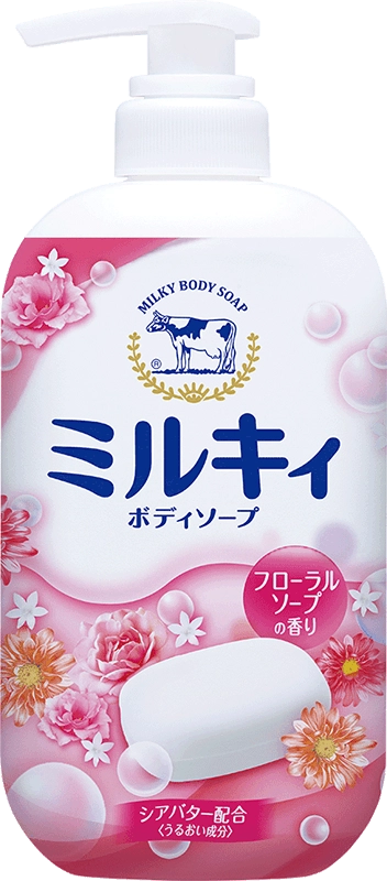Жидкое молочное мыло для тела c цветочным ароматом - COW Milky Body Soap Relax Floral Fragrance, 550 мл - фото N1
