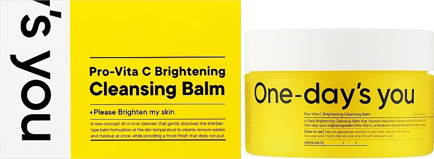 Освітлюючий бальзам для зняття макіяжу з вітаміном C - One-Day's You Pro Vita C Brightening Cleansing Balm, 120 мл - фото N2