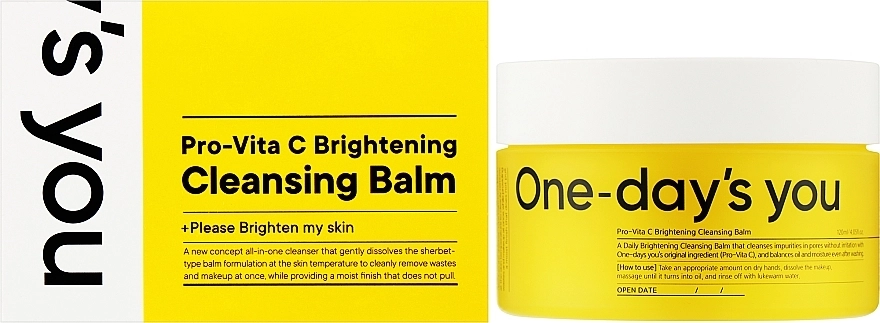 Осветляющий бальзам для снятия макияжа с витамином C - One-Day's You Pro Vita C Brightening Cleansing Balm, 120 мл - фото N2