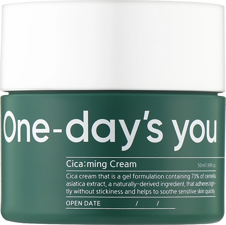 Успокаивающий крем для лица с центелой - One-Day's You Cica:ming Cream, 50 мл - фото N1